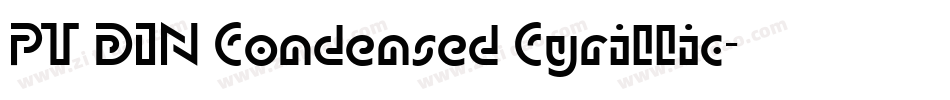 PT DIN Condensed Cyrillic字体转换